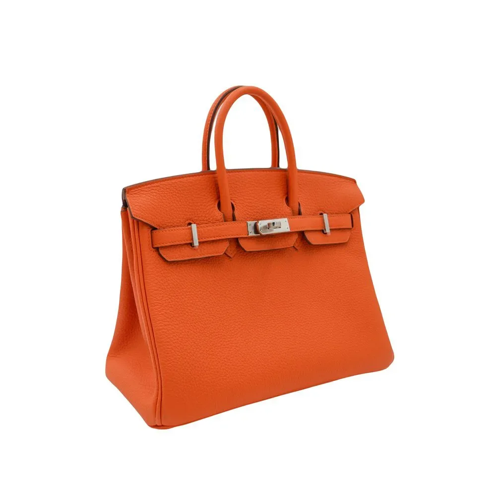 Hermès 25cm Birkin Orange Togo Leather PHW - Picture 2 of 8